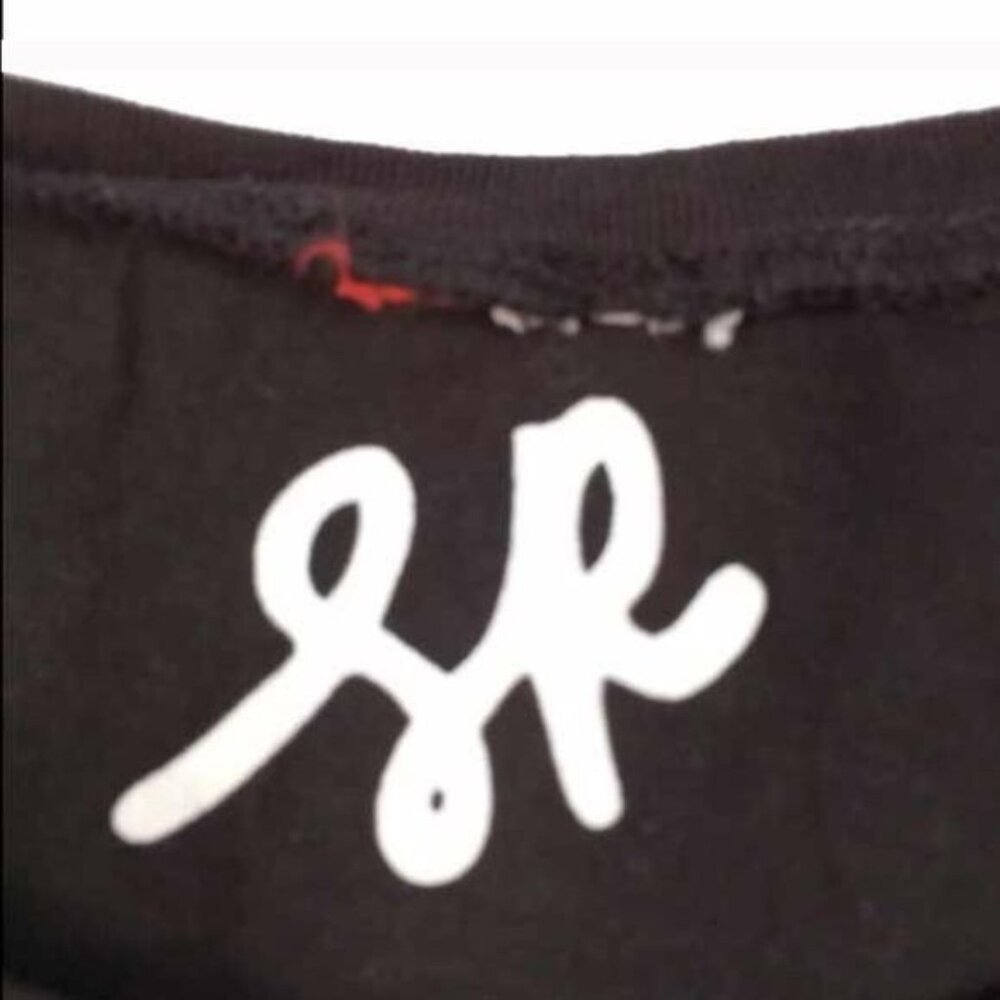 Vintage Y2K H&M Black Graphic Print Cotton Crop Top Baby Tee | Indie Sleaze Twee - Picture 4 of 5